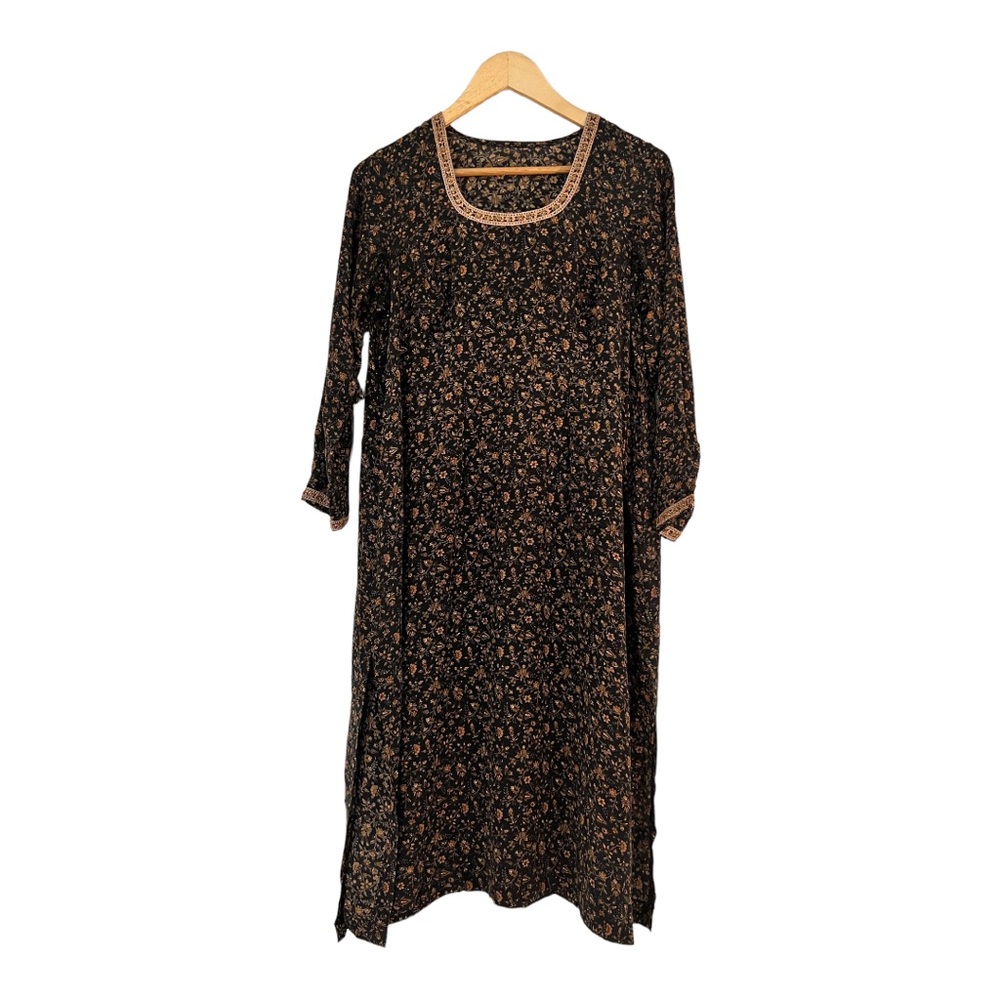 Vintage Dark Floral Dress/Tunic